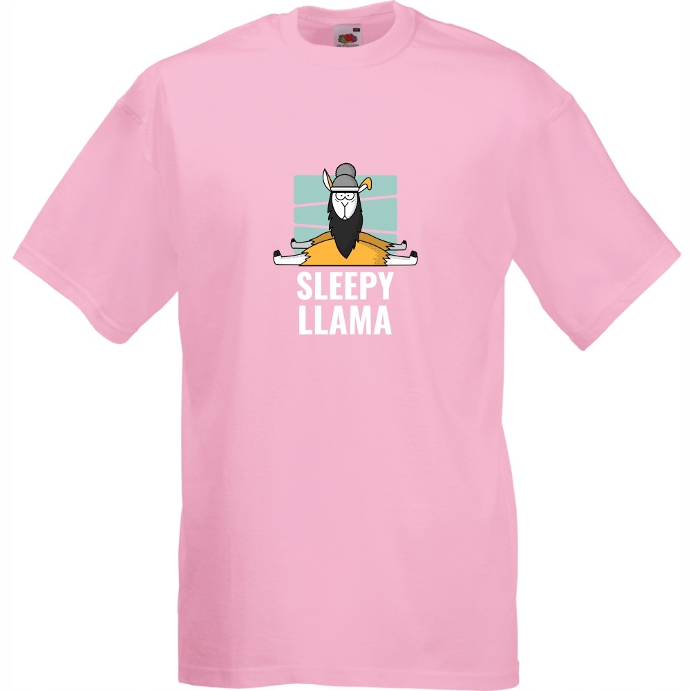 

Koszulka sleepy llama lama L różowa