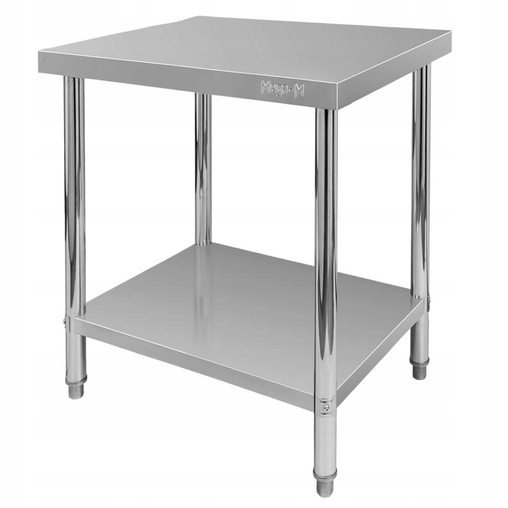 Stół Gastronomiczny Roboczy z Półką 60x60cm Centralny ze Stali Nierdzewnej
