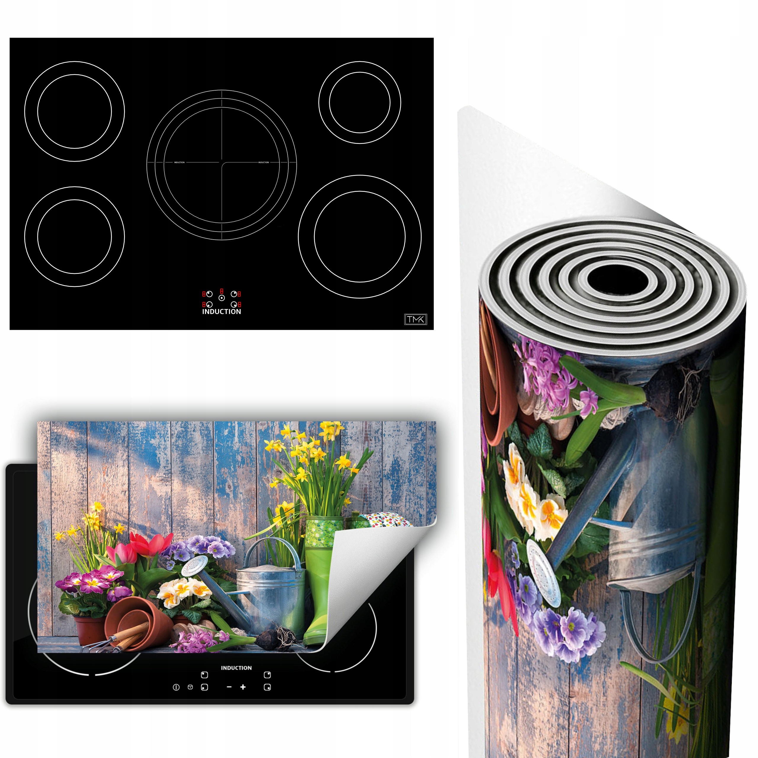 Vinylová Podložka Ochrana Kuchyňské Desky 90x52 Zahrada dřevo