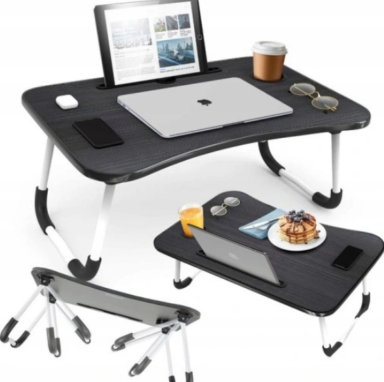 SKŁADANY STOLIK POD LAPTOP DO ŁÓŻKA PODSTAWK MOBILNY REGULOWANY ŚNIADANIOWY