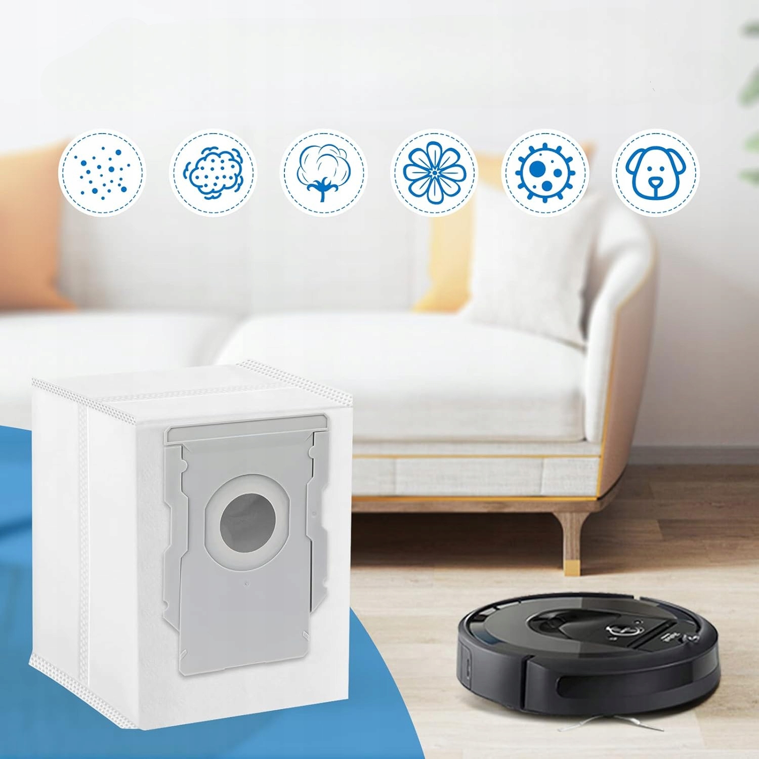 10x WORKI DO ODKURZACZA WOREK iRobot ROOMBA i3+ i4+ i5+ i6+ i7+ i8+ j7+ s9+ Marka odkurzacza iRobot Roomba