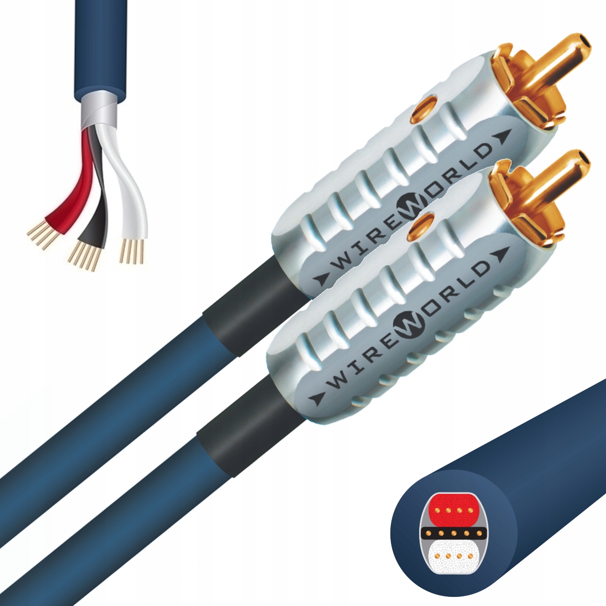 

Wireworld Luna 8 kabel 2xRCA stereo cinch 1m