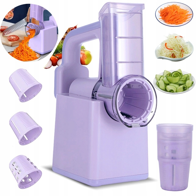 2000 Mah Elektrický Kráječ Na Ledovou Čokoládu S Čepelemi, Fialový