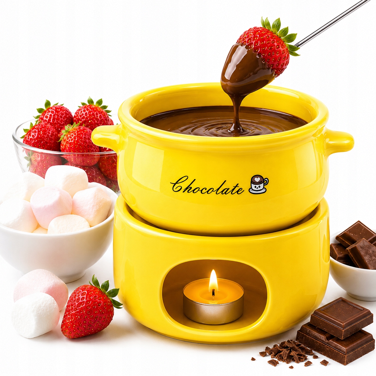 Dárek pro ni Sada na čokoládu Fondue Keramická vidlička Gadget