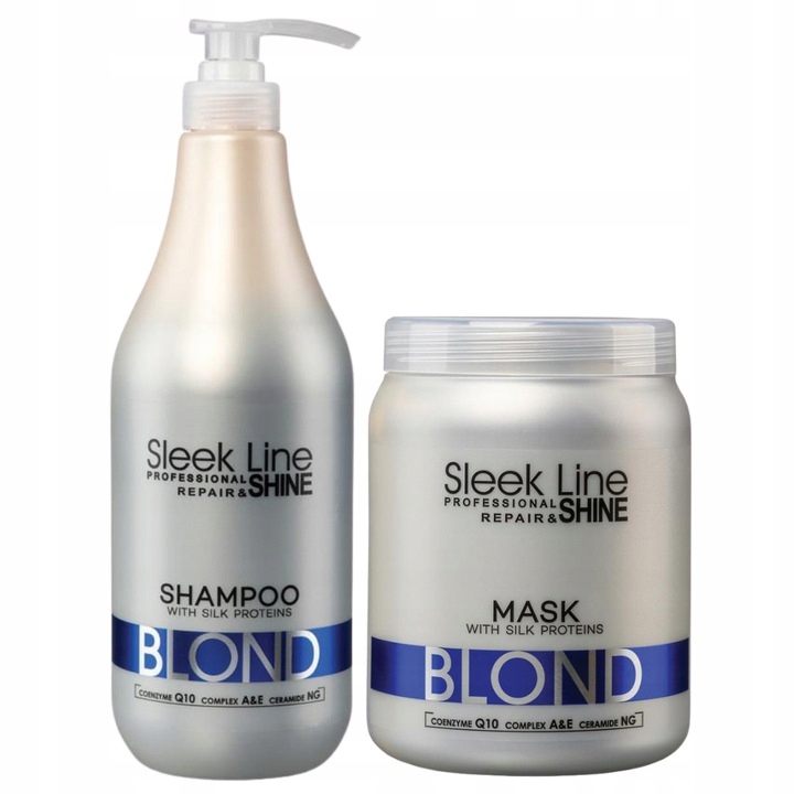 STAPIZ Sleek Line Blond Zestaw XL Szampon Maska 2L
