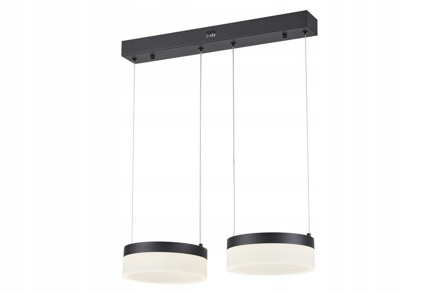 Černý moderní lustr svítící kruhy Nicki