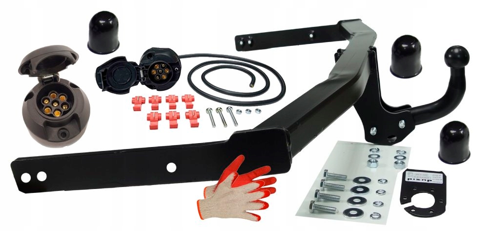 100kg+1650kg SOLIDNY HAK HOLOWNICZY+WIĄZKA+OSŁONKI do SEAT ALTEA+XL 2004-15 Uciąg 1650 kg