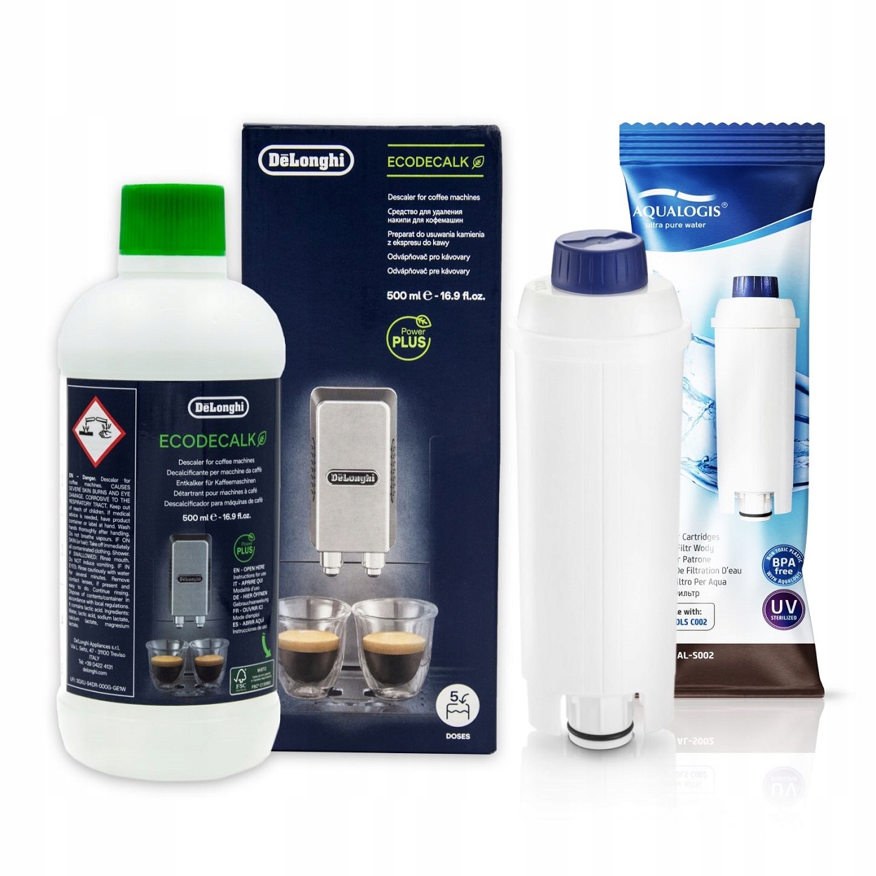 Filtr Do Ekspresu Delonghi AL-S002 1szt Odkamieniacz EcoDecalk 500ml