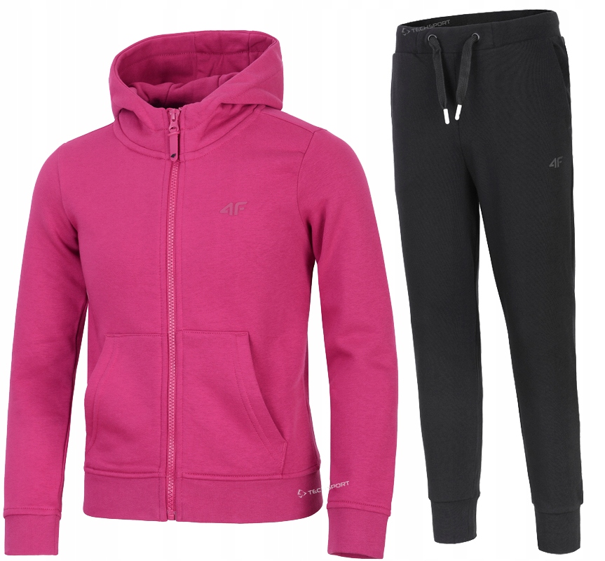 

4F Dziewczęcy Dres Komplet Bluza Spodnie 164