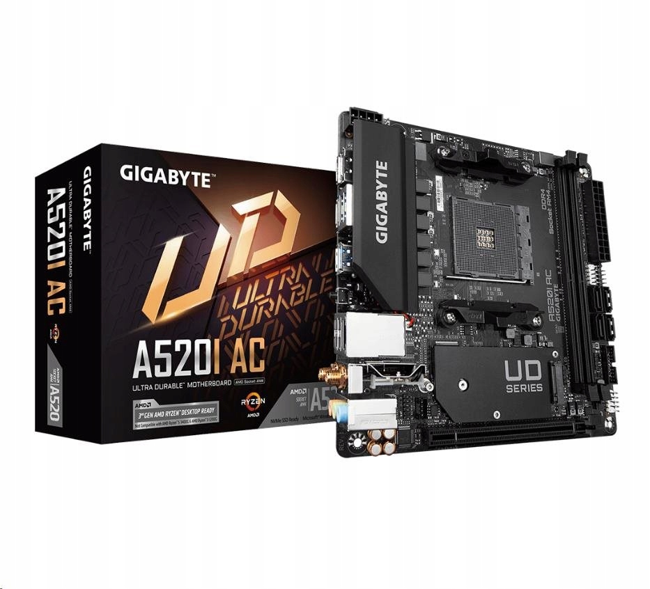 Gigabyte Mb Sc AM4 A520I Ac, Amd A520, 2xDDR4, 1xDP, 2xHDMI, Wi-fi, …
