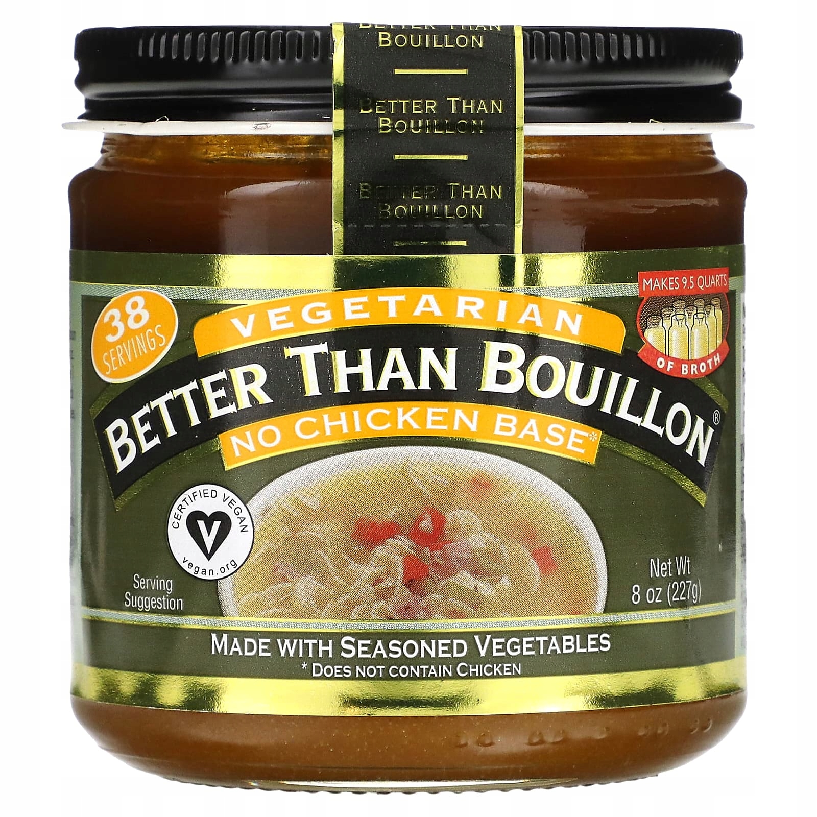 Better Than Bouillon, vegetariánská báze bez kuřecího masa, 227 g
