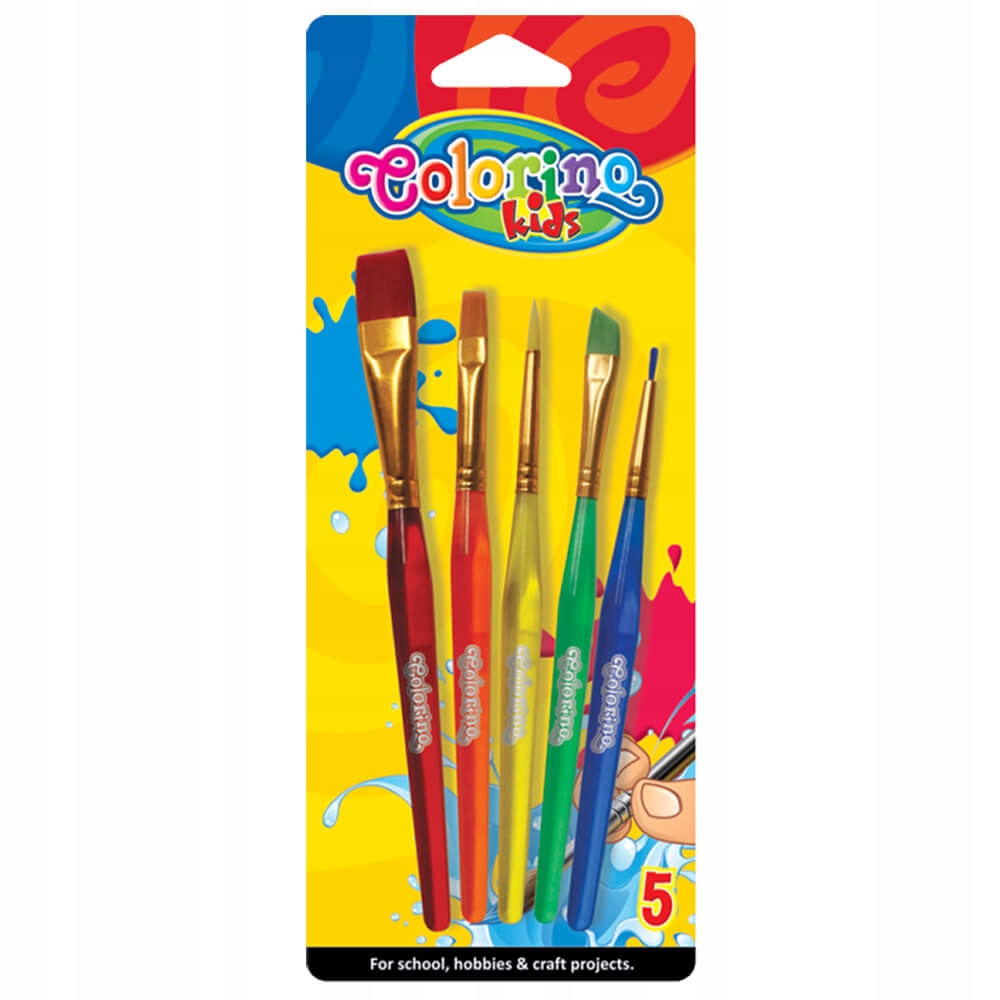 

Kolorowe pędzle dla dzieci Colorino 5 sztuk