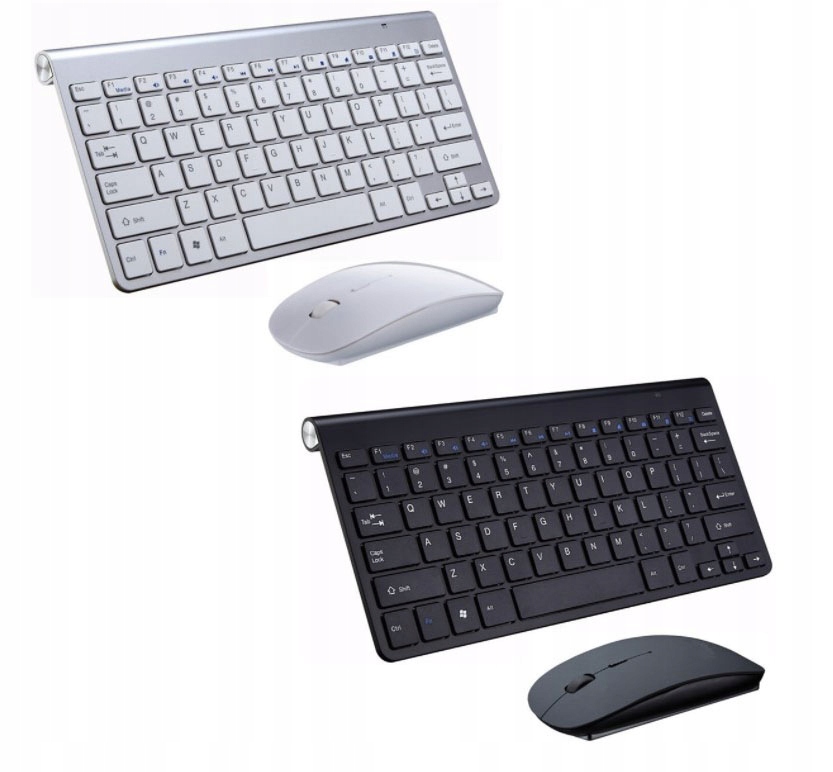 KLAWIATURA I MYSZKA BEZPRZEWODOWA MYSZ ZESTAW USB MINI SLIM do laptop TV PC Kod producenta 1015076095