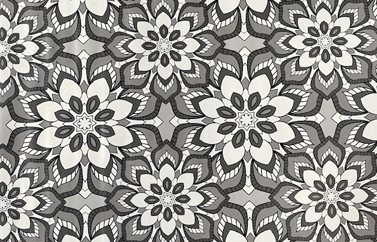 OBRUS CERATA GRUBA NA METRY SZARY KWIAT RETRO Typ obrus