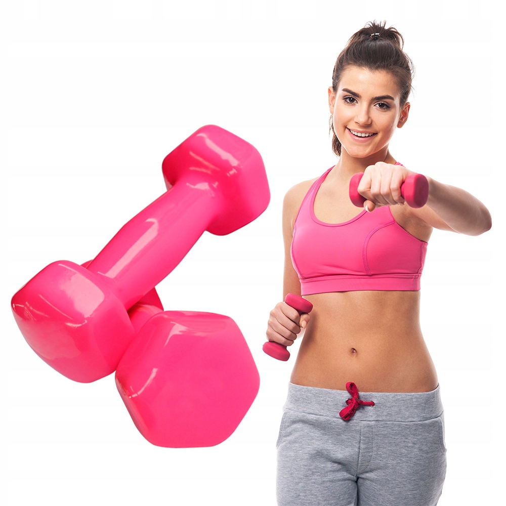 

2SZT Zestaw Hantle Ciężarki Hantelki Fitness 2x2KG