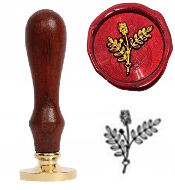 Pieczęć, stempel do wosku, laku wzór BUKIECIK