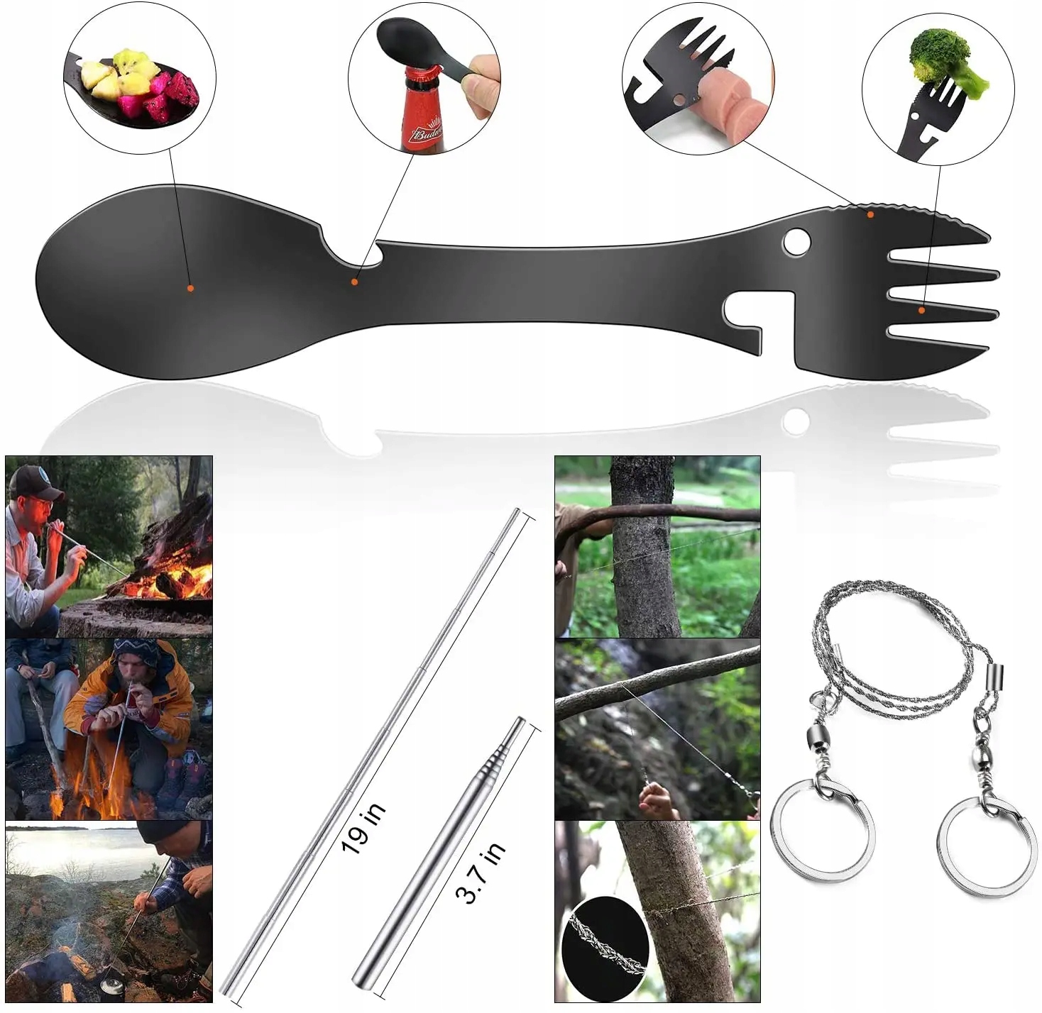 19 IN 1 Survival Kit Military Outdoor Multitool Professional Camping Marka inna