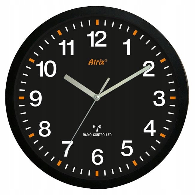 

Zegar ścienny sterowany radiowo #1 czarny