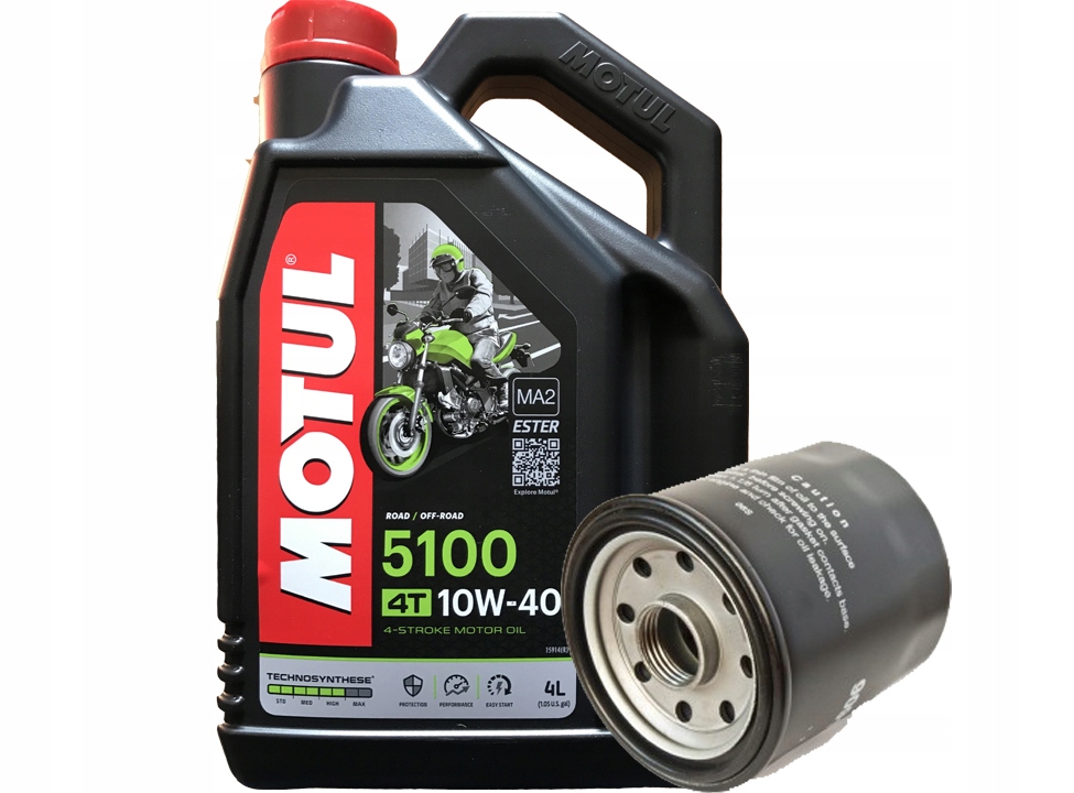 

Motul 5100 4T 10W40 Ester MA2 4L +filtr Hiflo