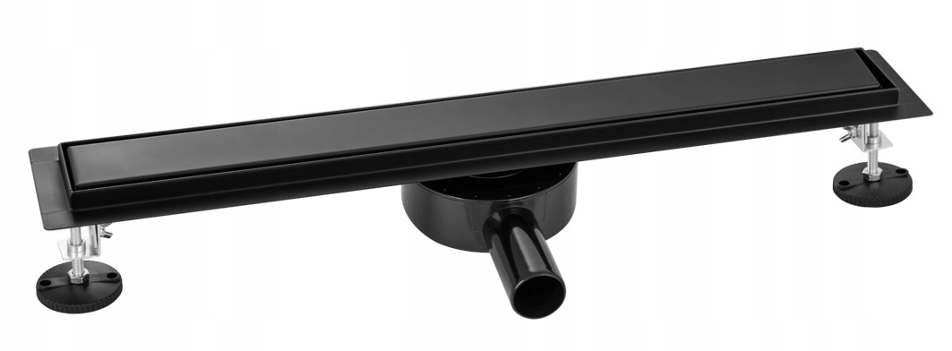 Odtokový Lineárny 70 CM Otočný Sifón 360 Čierny