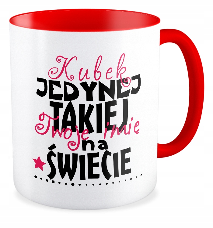 

Kubek czerwony prezent dla Dziewczyny + Twoje Imię