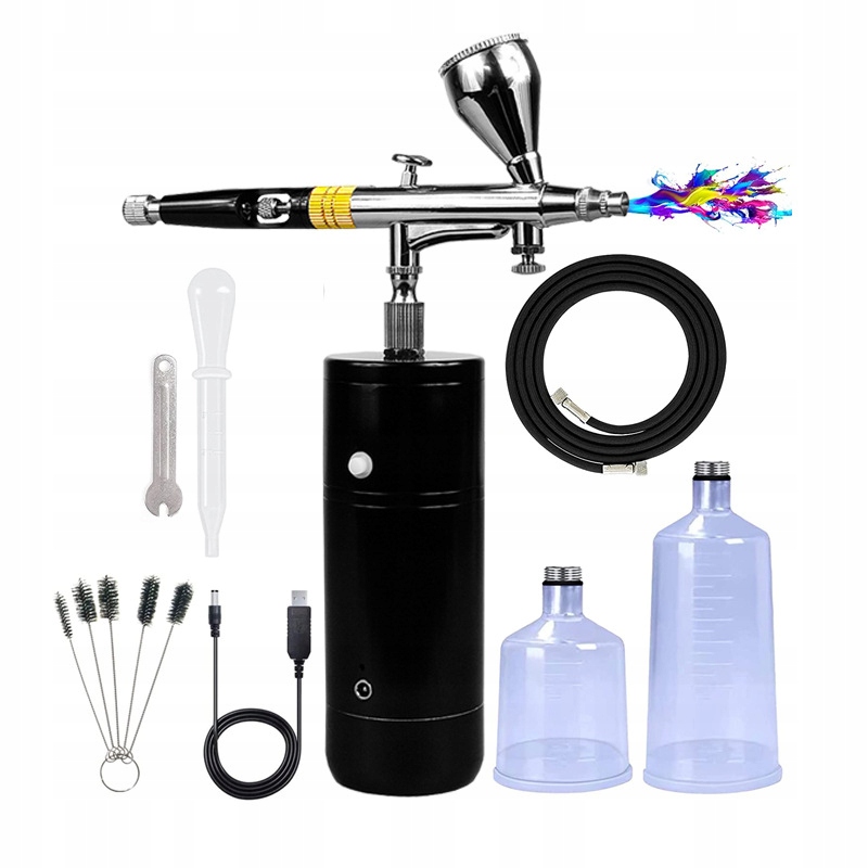Usb nabíjecí airbrush 0 3 mm pro zdobení dortů na nehty