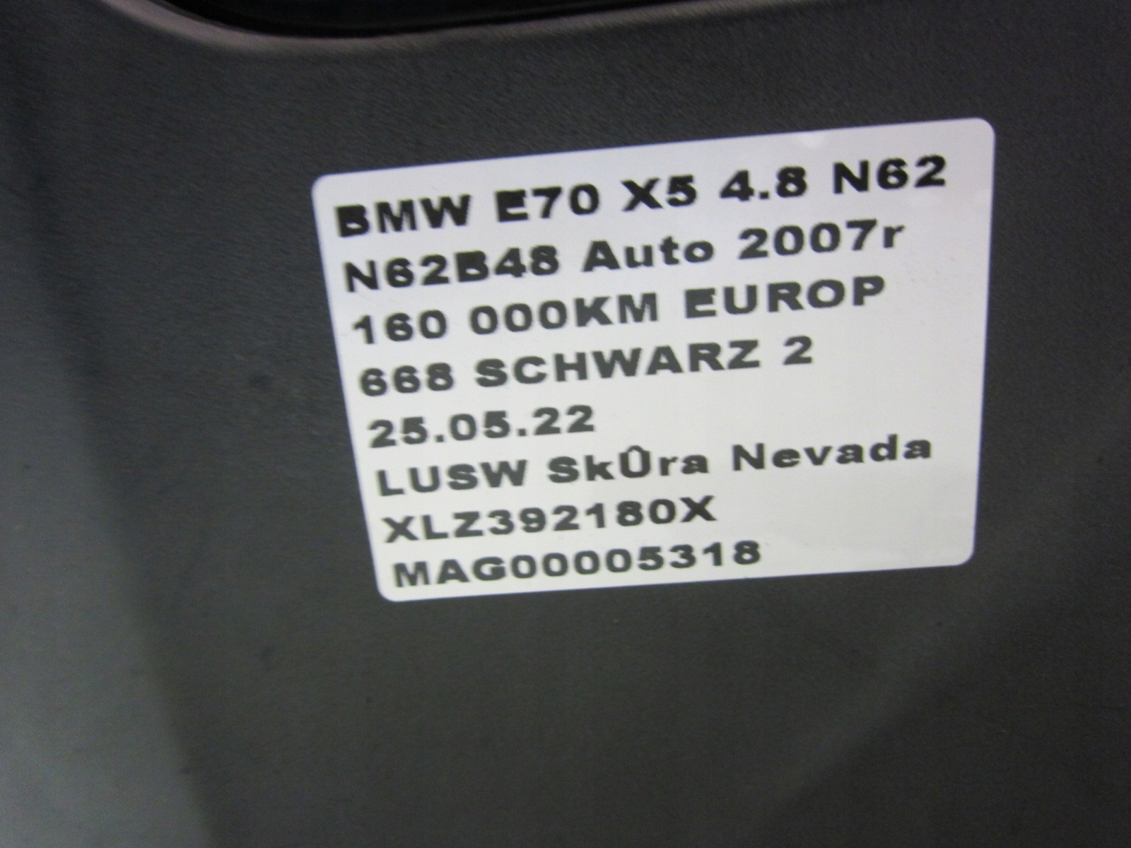 BMW E70 4.8 bumper rear rear part 668 SCHWARZ 2