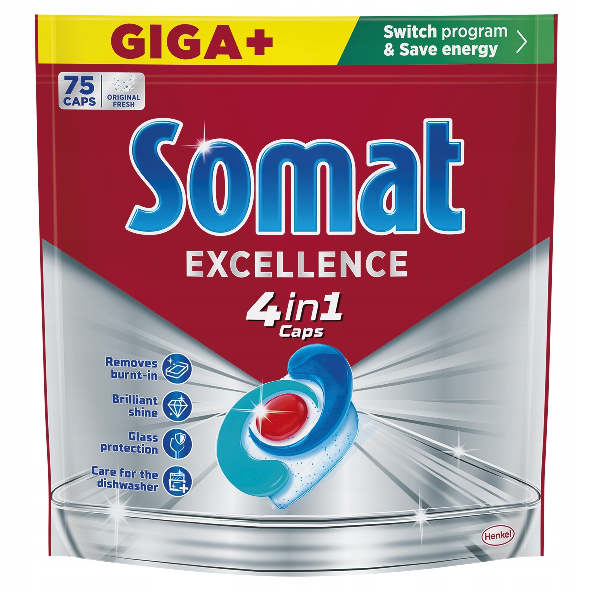 Somat Excellence Kapsle do myčky nádobí 4v1 75 ks