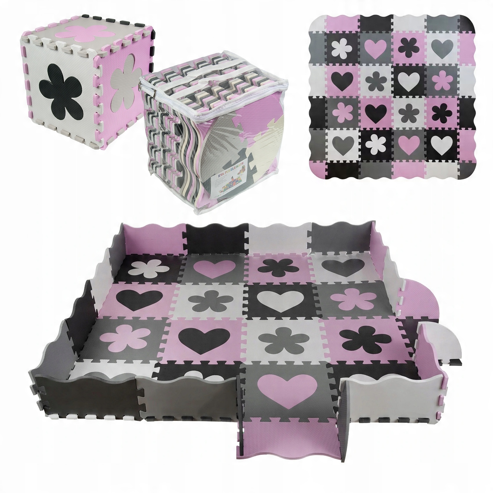 

Duża Mata Piankowa 2w1 Puzzle 3D 36 El 140x140 cm