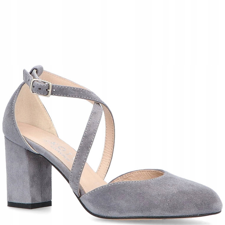 Taneční kožené lodičky Kotyl 7075 Šedé 41