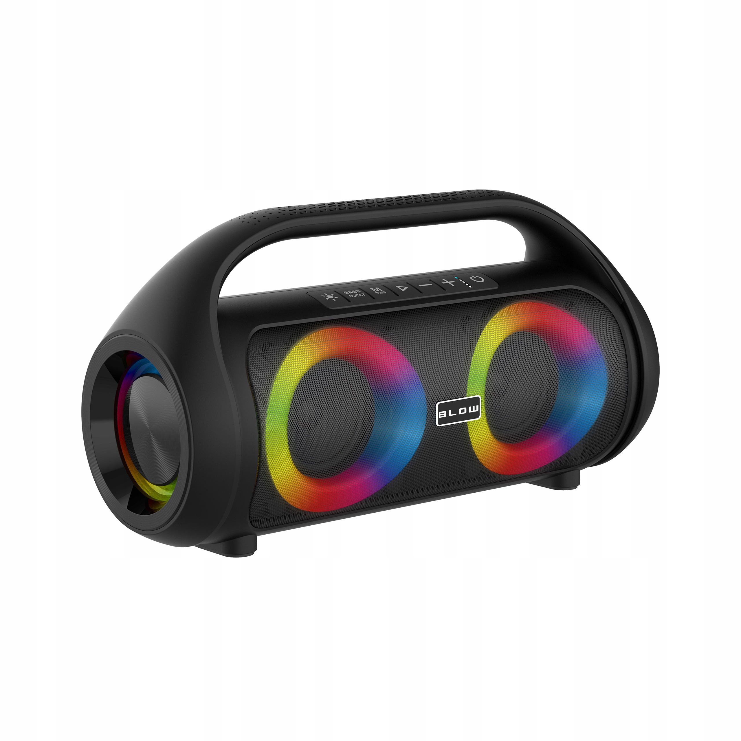 GŁOŚNIK BLUETOOTH PRZENOŚNY BEZPRZEWODOWY WODOODPORNY IPX5 RADIO FM USB RGB Kod producenta 30-405#