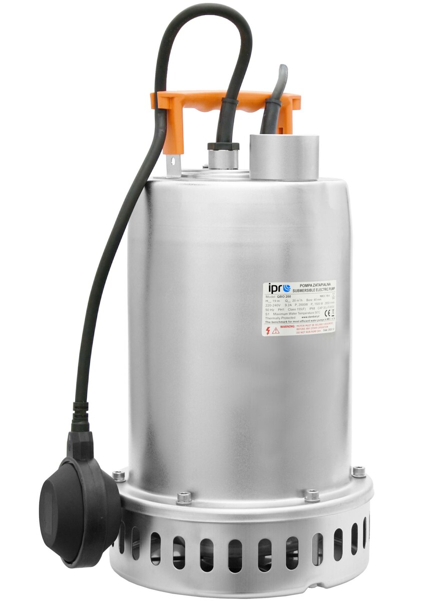 Pompa zatapialna do wody morskiej deszczówki Qbo 200 Ipro 330l/min Inox