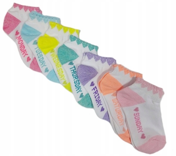 

7-pak Primark skarpetki Stopki białe 7-10 30,5-36