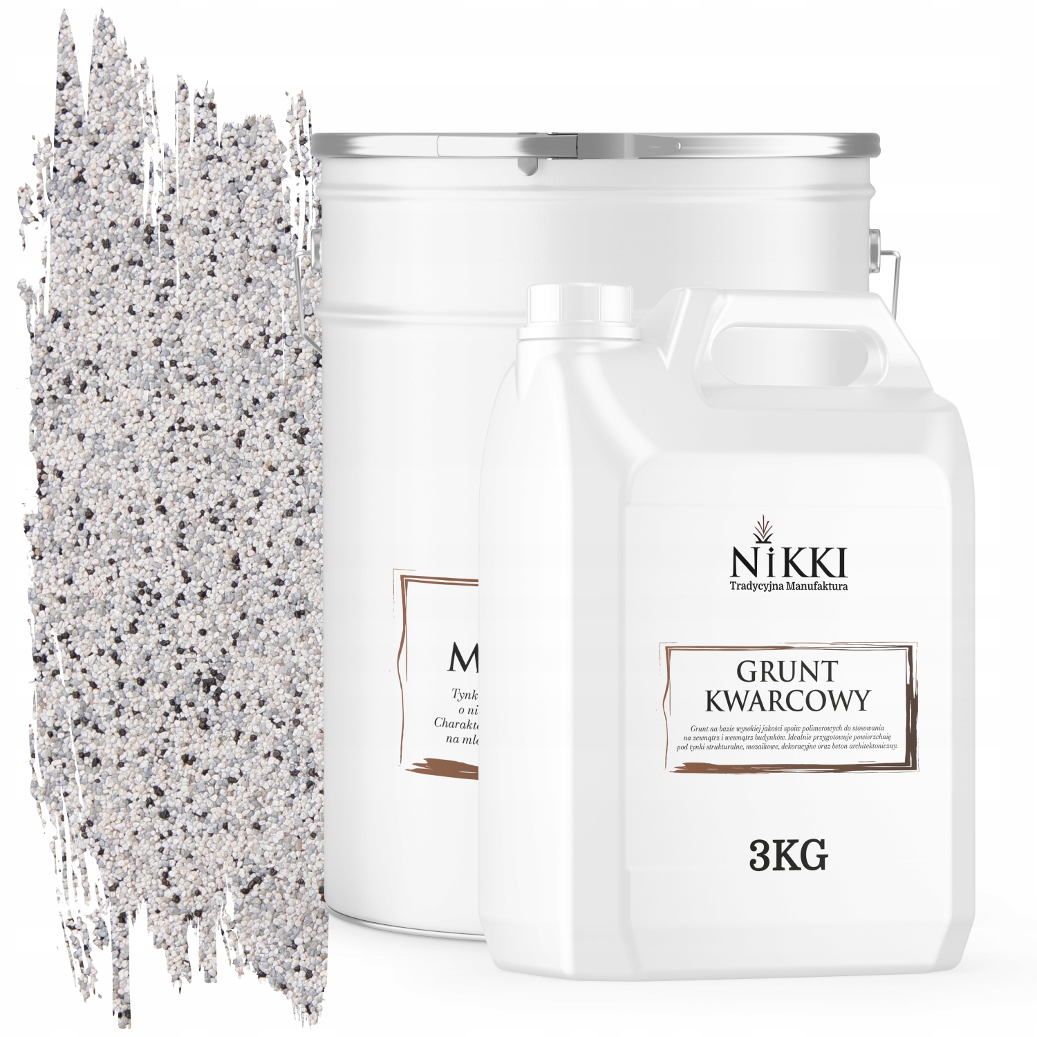 Mozaiková Omietka Živicová Šedá Svetlá M31 Ozdobná Sada 25KG Základný Náter 3KG