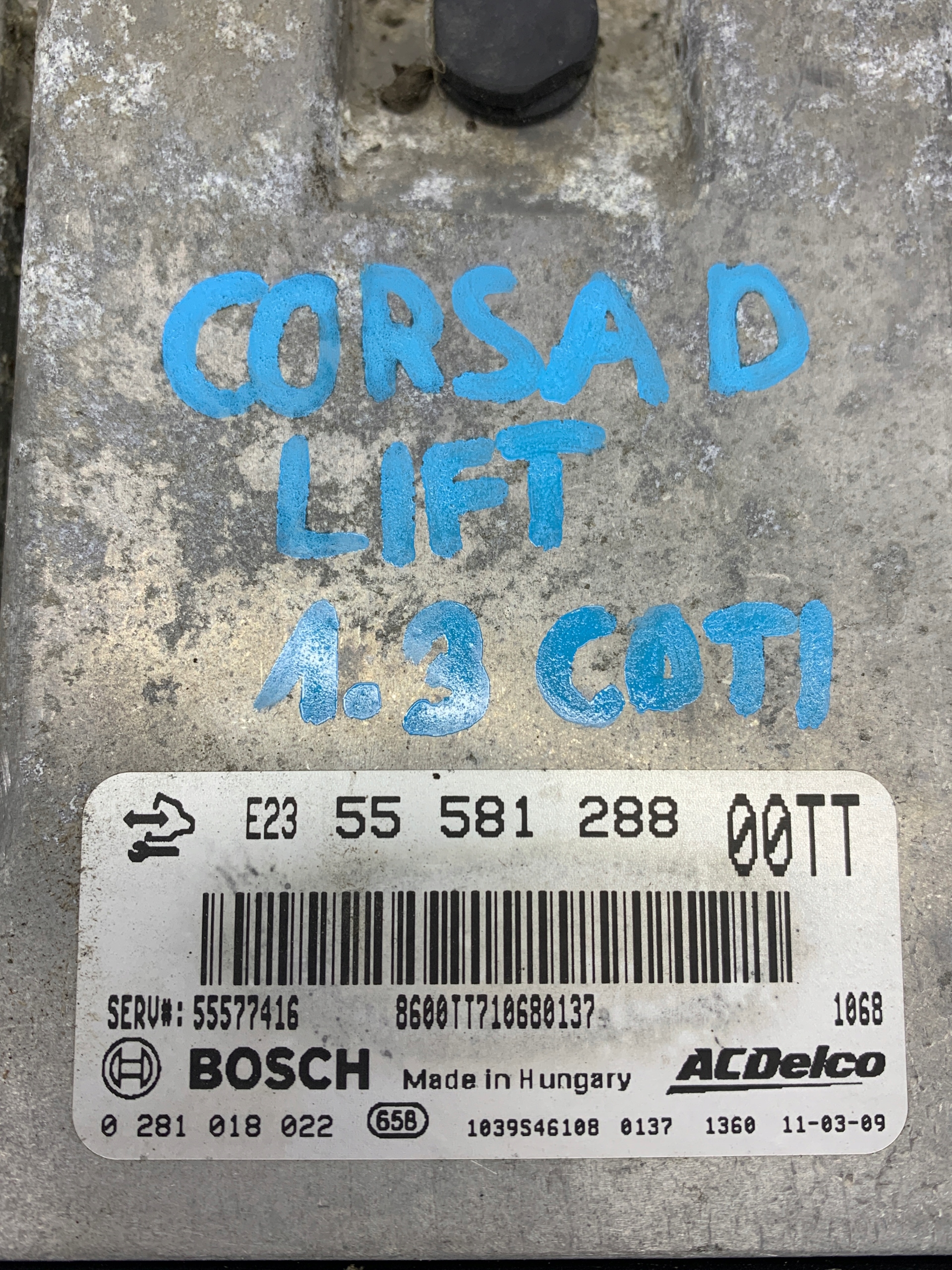 computer control unit of the engine 55581288 0281018022 CORSA D LIFT (11-14)1.3 CDTI