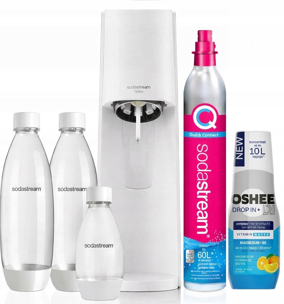 saturátor Sýtenej Vody SodaStream Terra sada 3 Fliaš CO2 Sirup