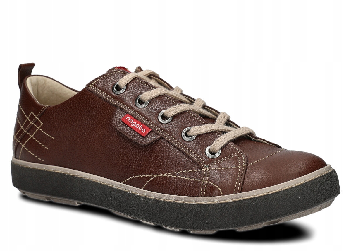 Dámské Kožené Polobotky Hnědé Nagaba 243 Pohodlné, Polské 39