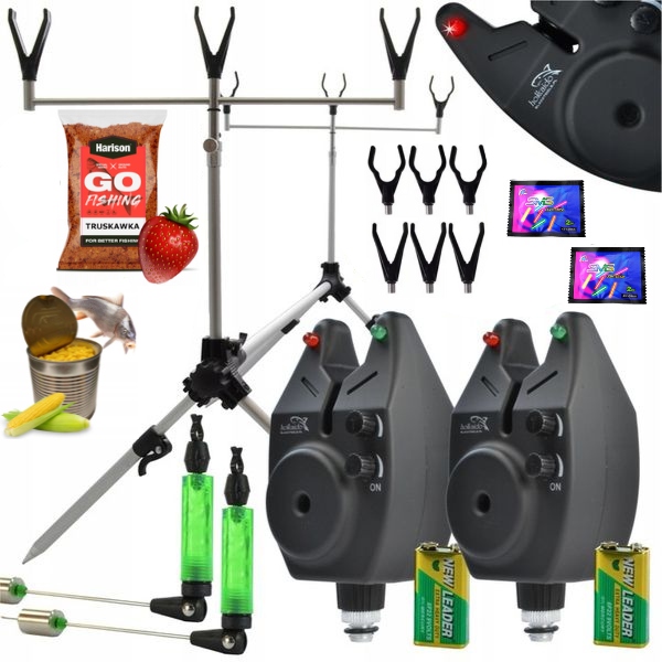 Karpiový Set Pod 2x Signalizátor Swinger Návnada Zemní Komplet