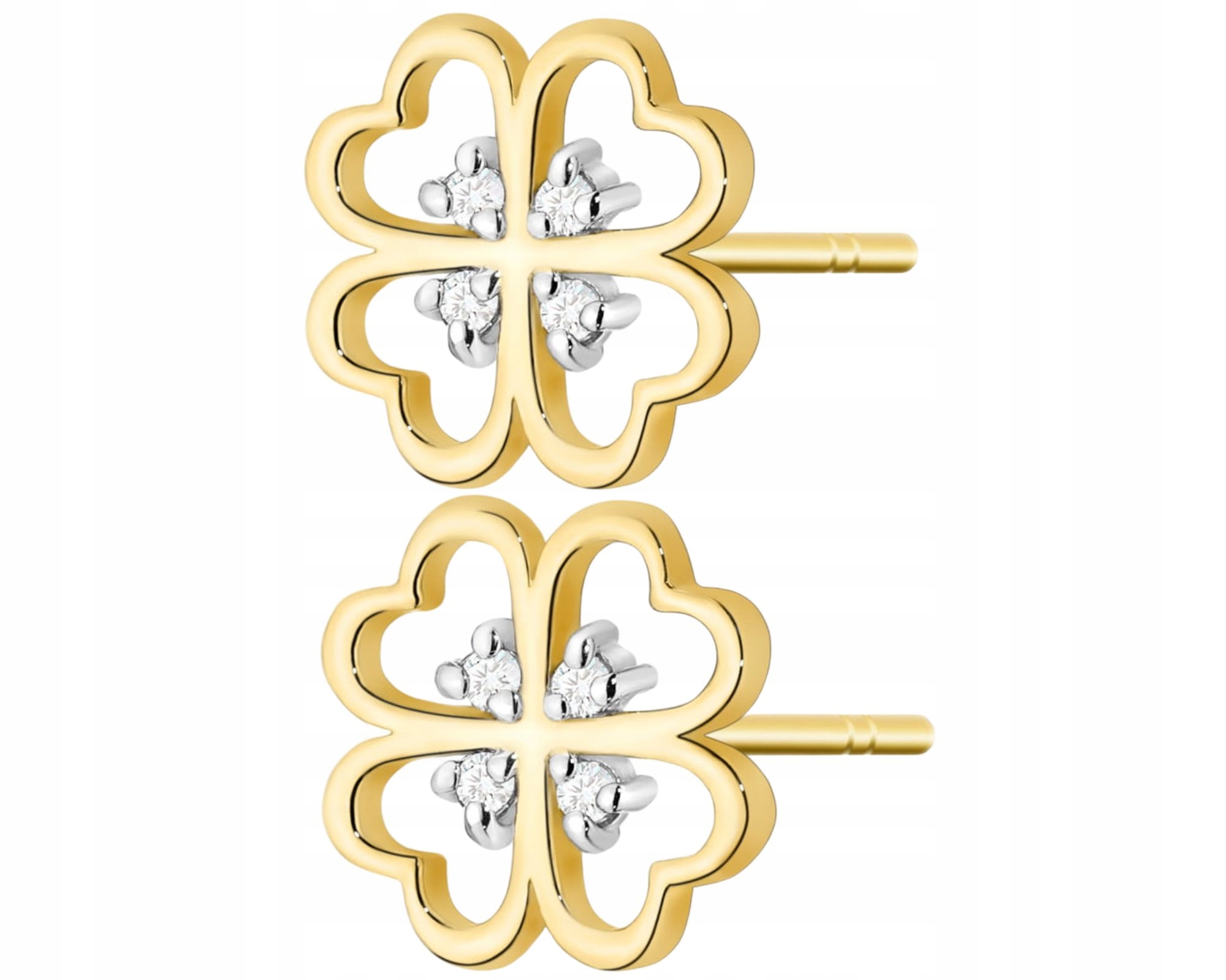 Náušnice s brilianty, kolíčky a šroubky