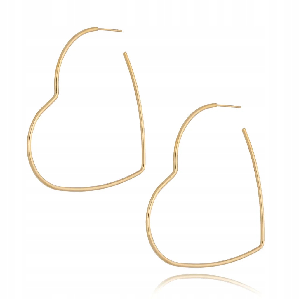 Náušnice By Dziubeka, zlaté srdce