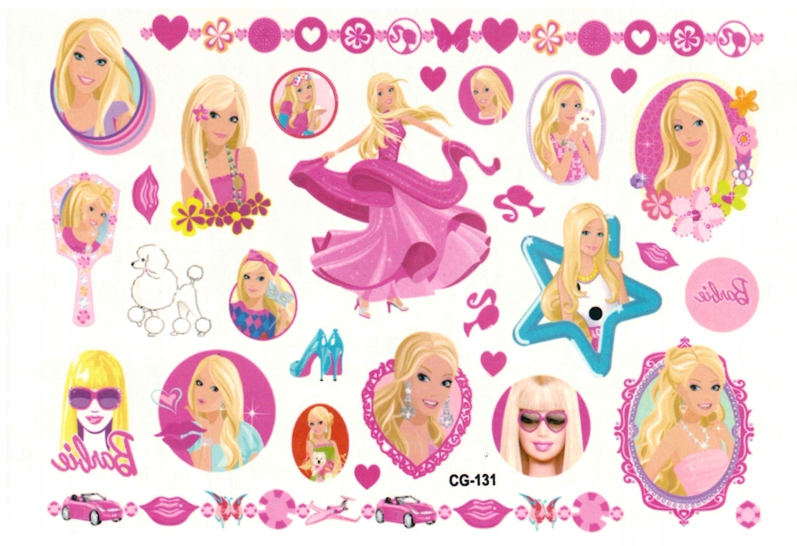 

Tatuaże zmywalne dla dzieci Barbie CG131