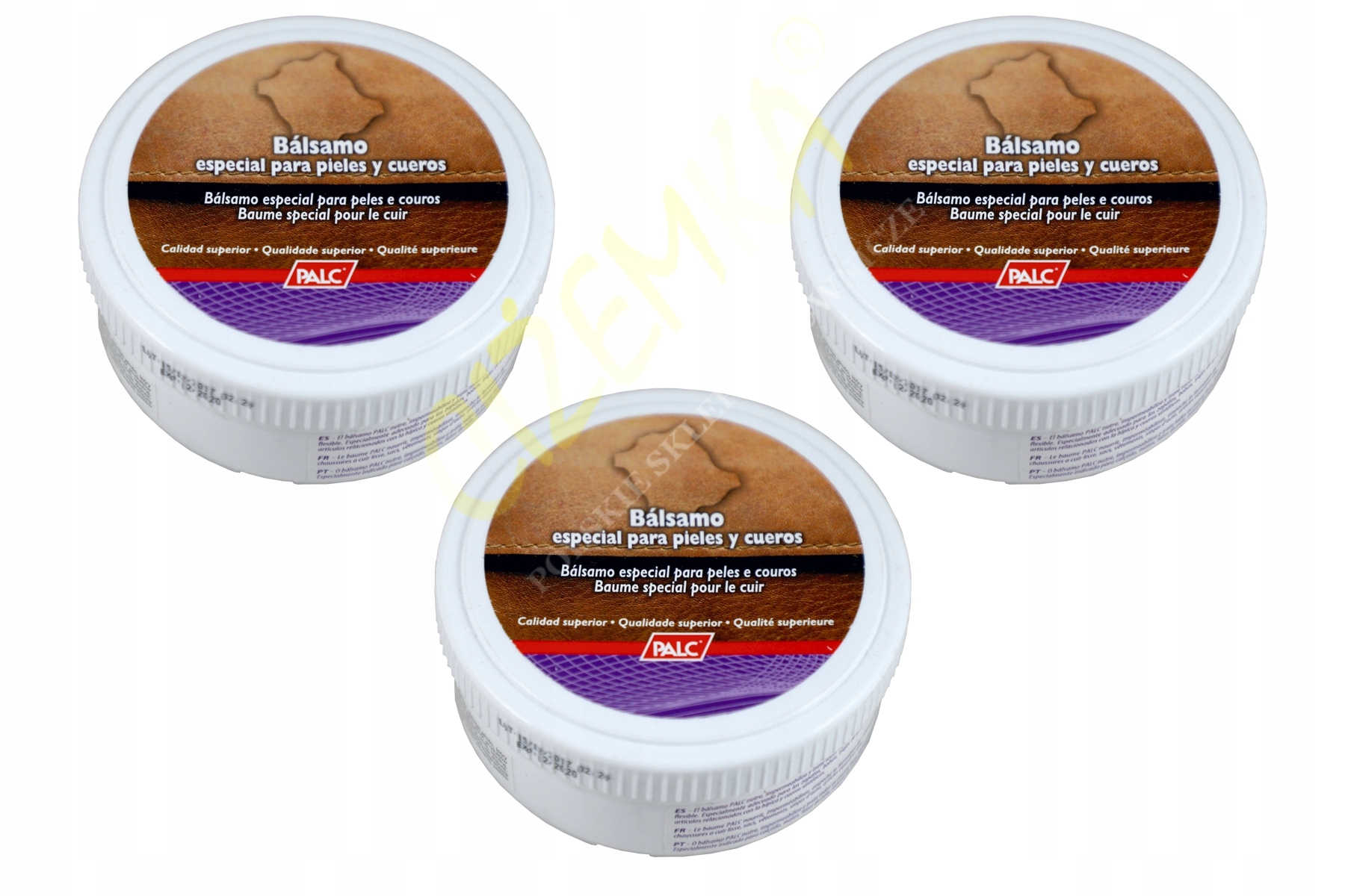 3x PALC TŁUSZCZ DO BUTÓW SKÓR GLANY BEZBARWNY 210