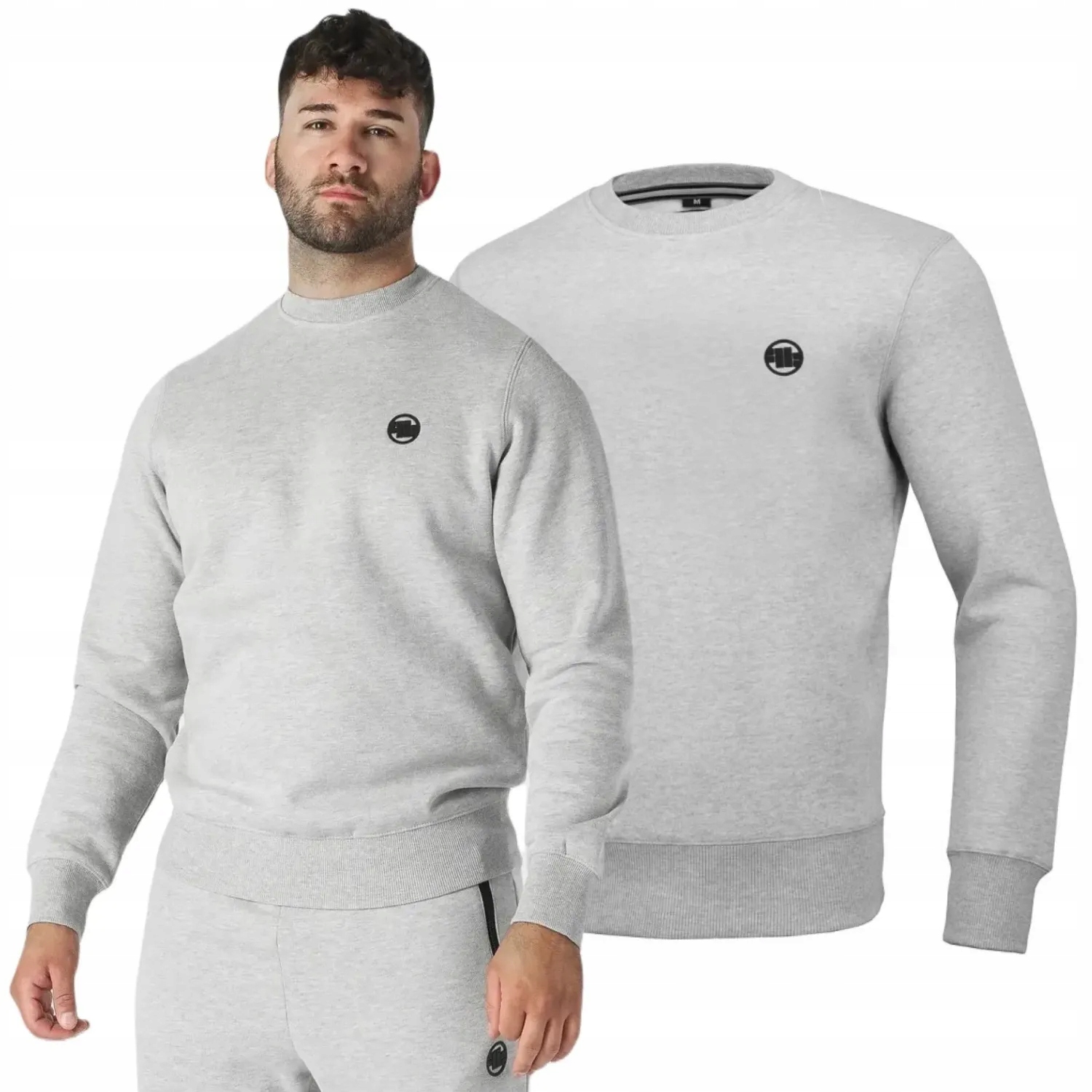 Mikina Pitbull New Brushed Fleece Group Small Logo šedá XXL [XXL]