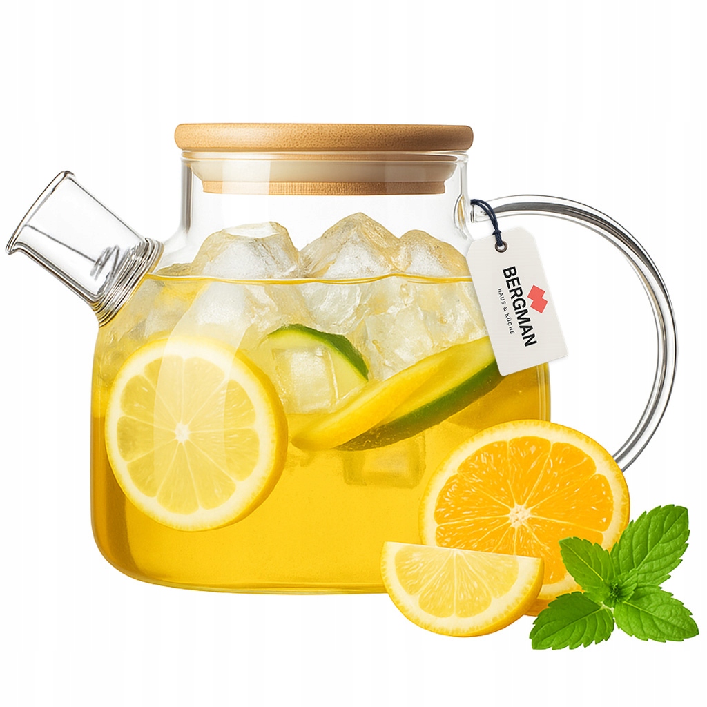 Bergman džbán 1L 4 sklenice 350 ml s dvojitou stěnou, sklo