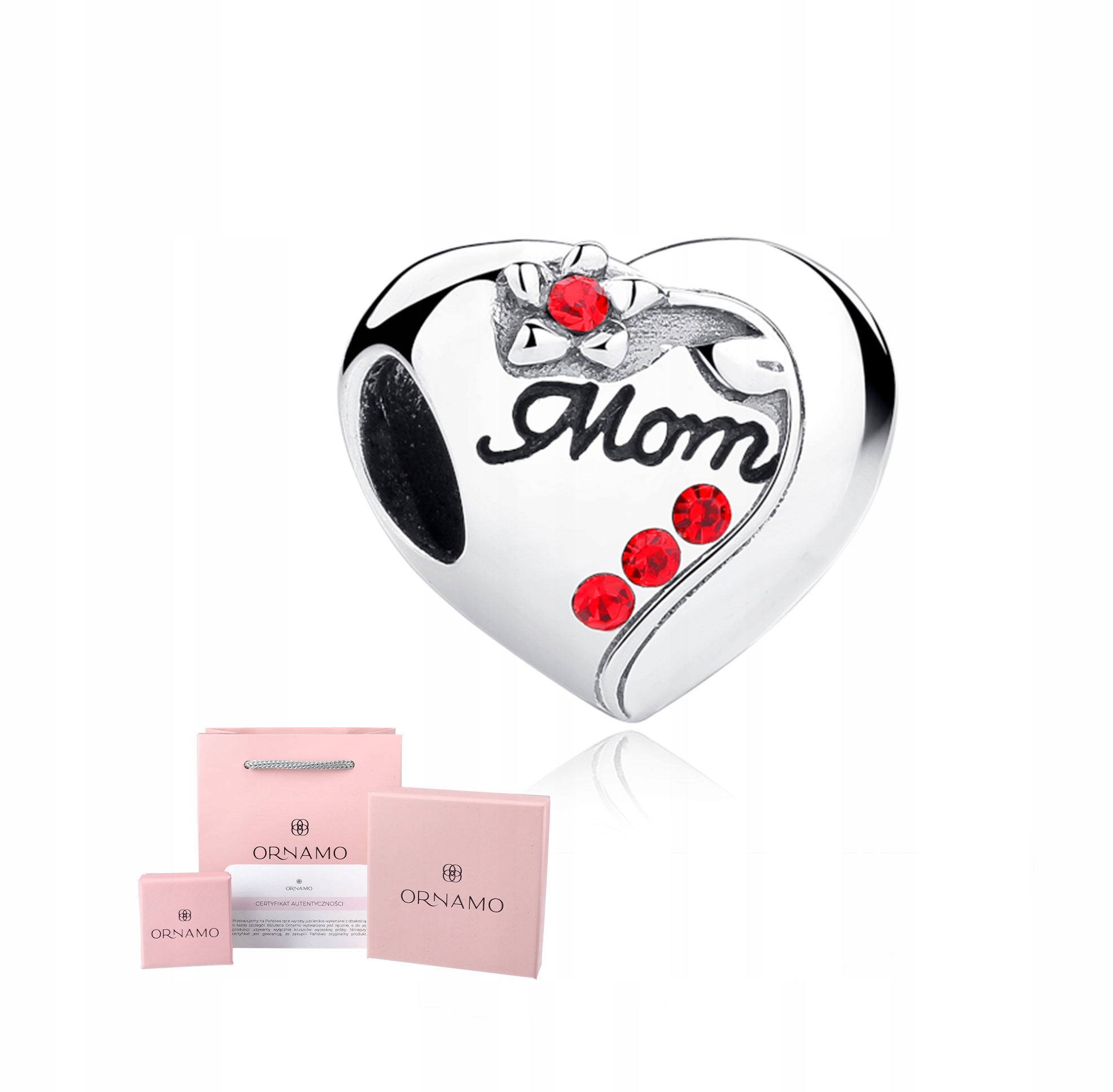 

Charms Ornamo Serce Mamy srebro 925 do Pandora