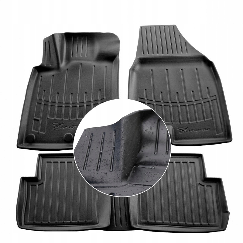 Dywaniki gumowe wycieraczki Nissan Qashqai +2 J10 2008-2014 Korytka Ud