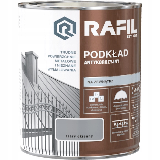 

Rafil Podkład Antykorozyjny Szary Okienny 0,75L