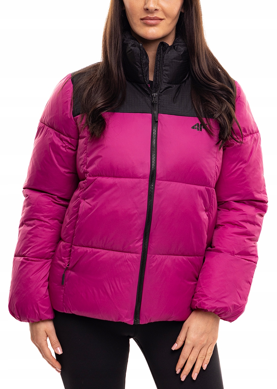 Dámská péřová bunda 4F Bez Kapuce Sportovní Hydrofobní prošívaná vel. M