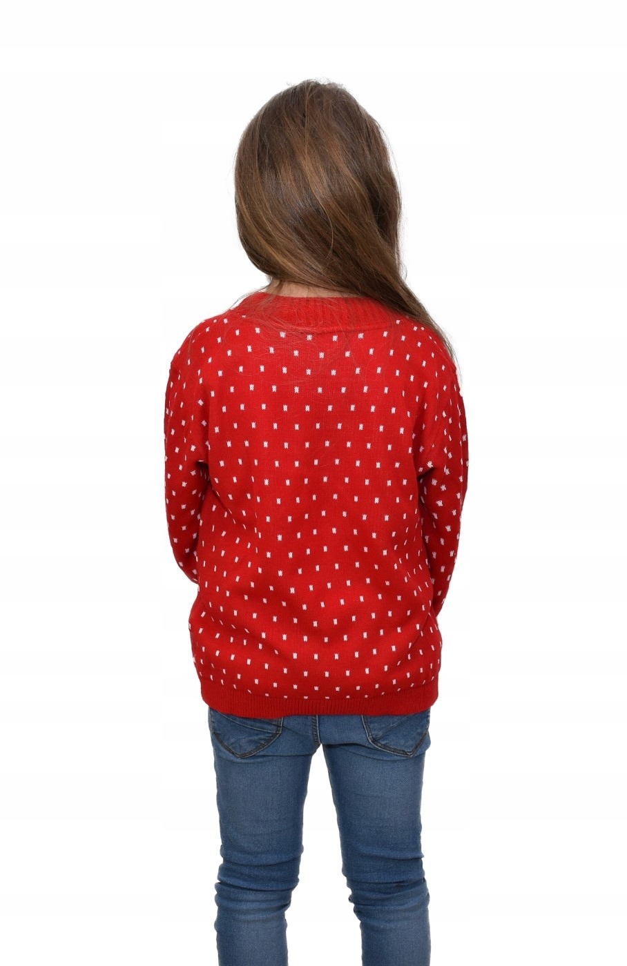 SWETER ŚWIĄTECZNY DZIECKO CZERWONY RENIFER 11/12 Rękaw długi rękaw