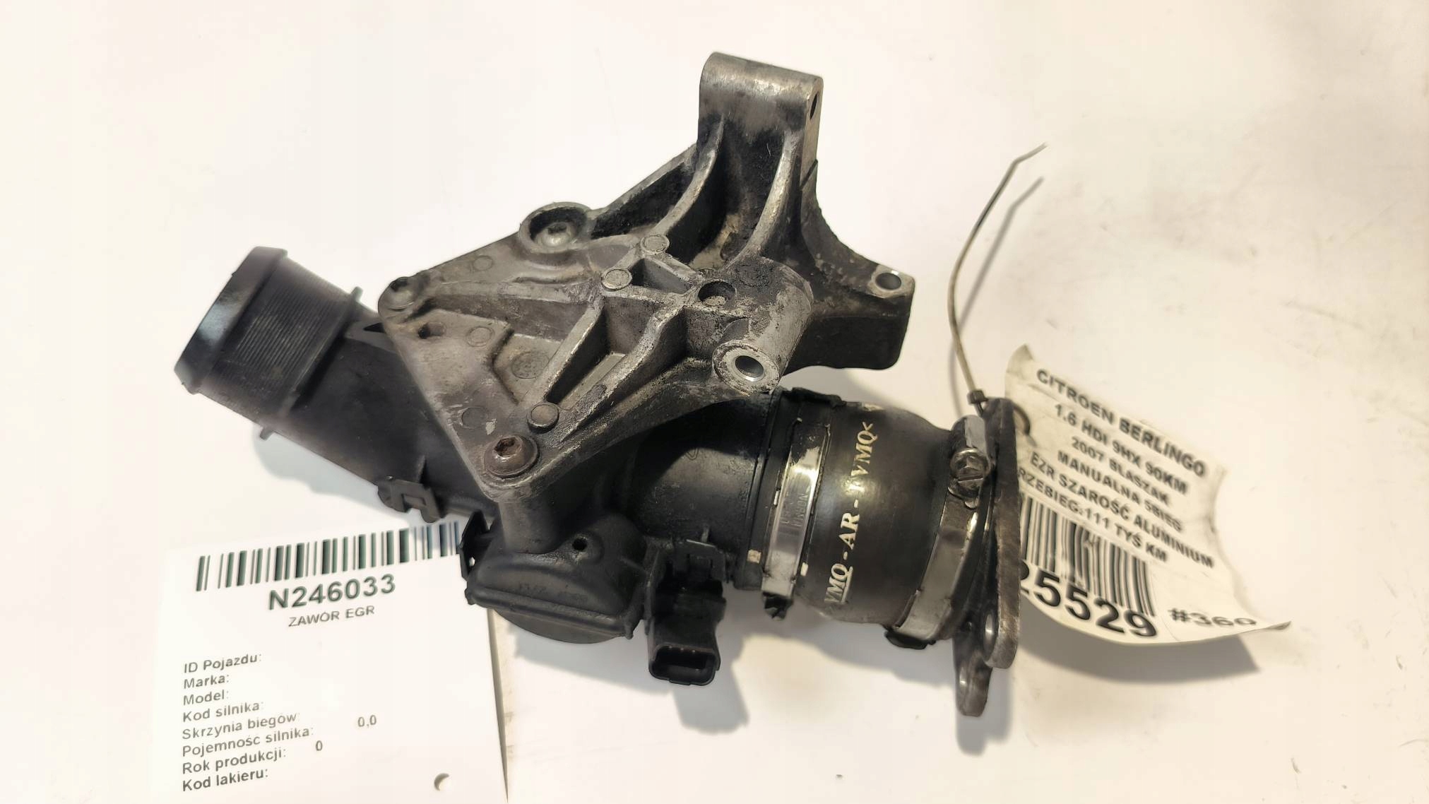 EGR valve 9660030580 CITROEN BERLINGO